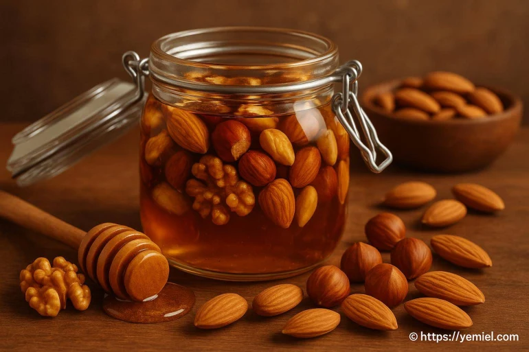 Miel et noix noisette amandes : recette gourmande à découvrir
