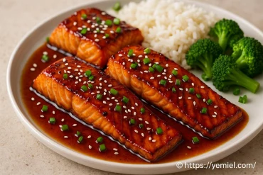 Saumon laqué miel soja : recette asiatique facile