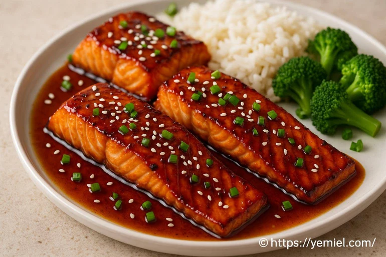 Saumon laqué miel soja : recette asiatique facile