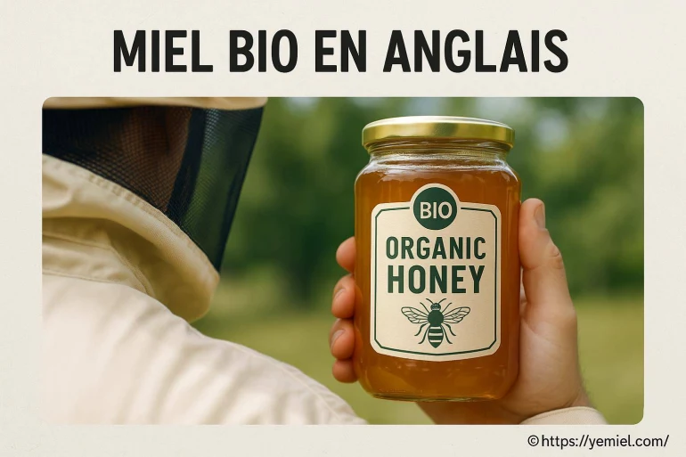 Miel bio en anglais : traduction et usages