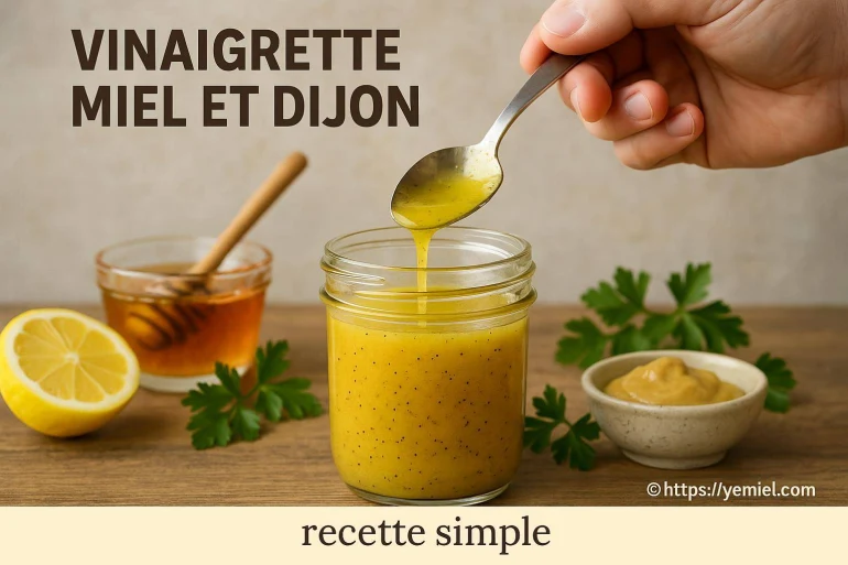 Vinaigrette miel et dijon : recette simple et rapide à réaliser