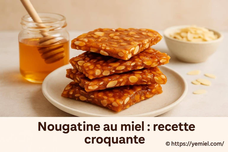 Nougatine au miel et amandes croquantes