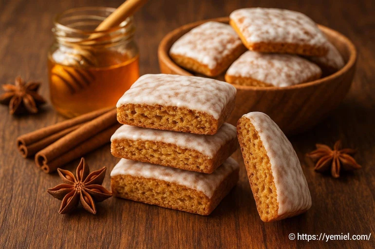 Barres de miel épicées allemandes lebkuchen : recette traditionnelle de noël