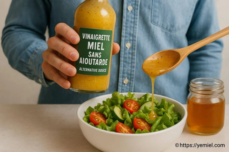 Vinaigrette miel sans moutarde : une alternative douce et savoureuse