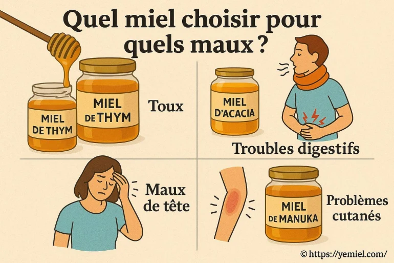 Quel miel choisir pour quels maux en apithérapie