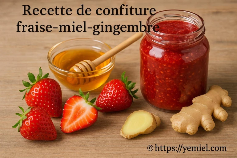 Recette de confiture de fraise au miel et gingembre