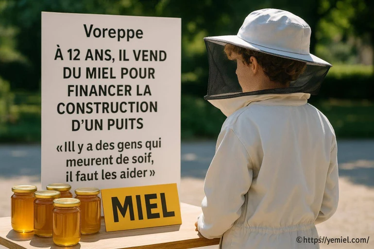 À 12 ans, il vend du miel pour financer un puits dans un pays en manque d'eau
