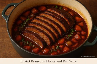 Brisket braisé au miel big island bees et vin rouge