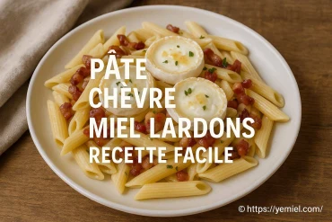 Pâte chèvre miel lardons : recette facile et savoureuse à réaliser