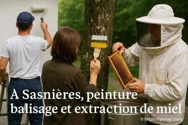 Chantier citoyen à sasnières : peinture, balisage et extraction de miel en 2025