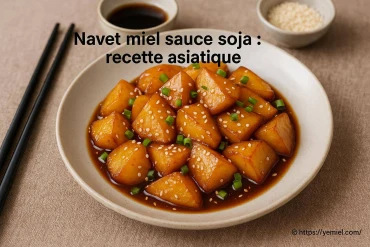 Navet miel sauce soja : recette asiatique simple et savoureuse