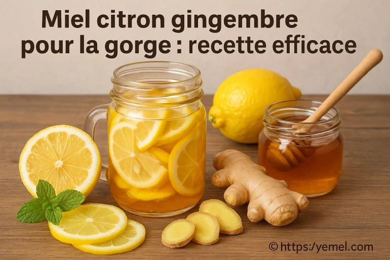 Miel citron gingembre pour la gorge : une recette efficace pour apaiser