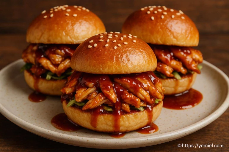 Recette de honey bbq chicken sliders au miel big island bees