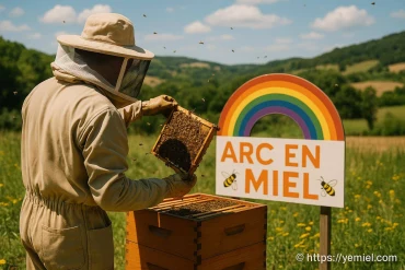 À la rencontre des abeilles à l'arc en miel à saint-affrique dans le sud-aveyron