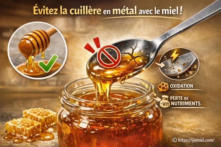Pourquoi éviter la cuillère en métal avec le miel