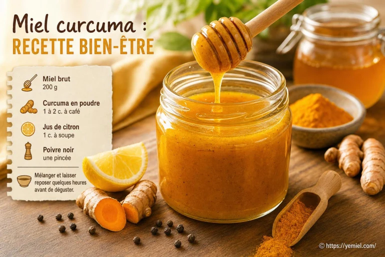 Miel curcuma : recette bien-être simple et naturelle à essayer