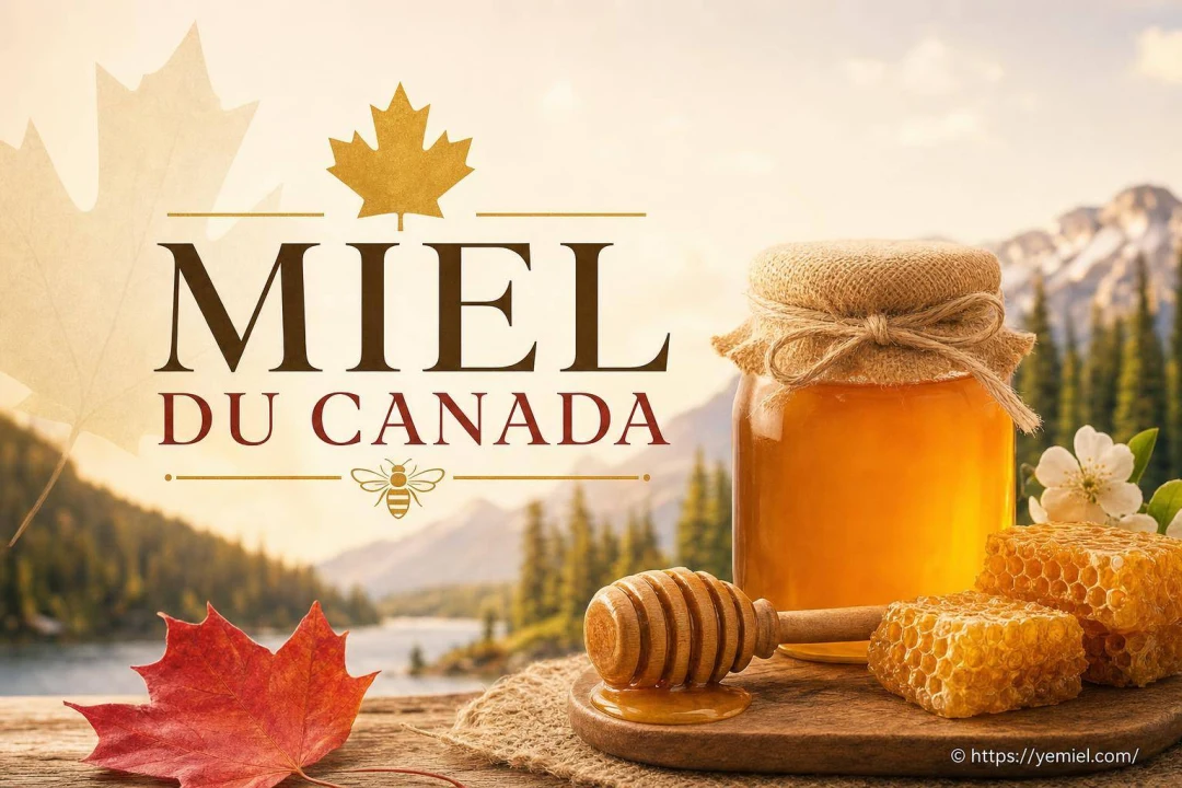 Miel du Canada : trèfle, bleuet, sarrasin et fleurs sauvages