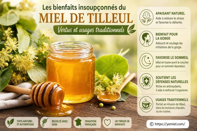 Miel de tilleul : bienfaits, goût et usages traditionnels