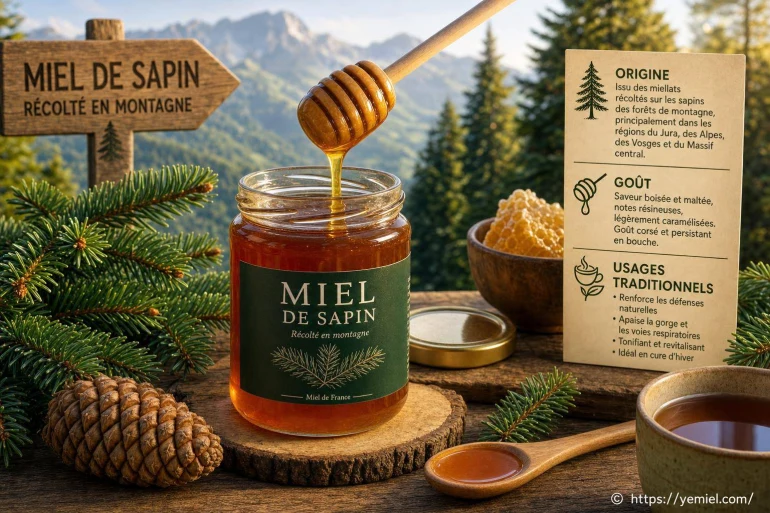 Miel de sapin : goût, origine et vertus traditionnelles