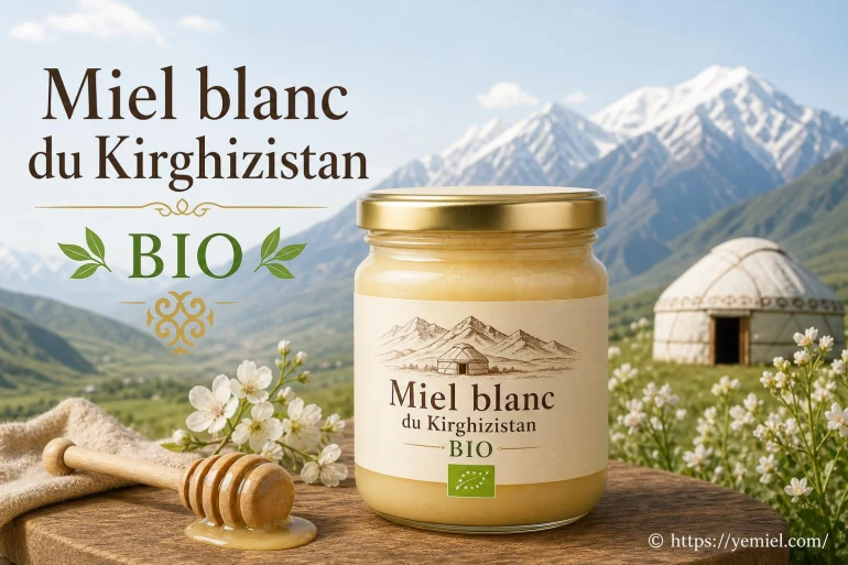 Miel blanc du Kirghizistan bio : rareté, goût et origine