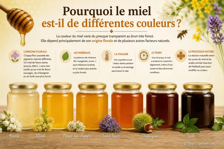 Pourquoi le miel est-il de différentes couleurs