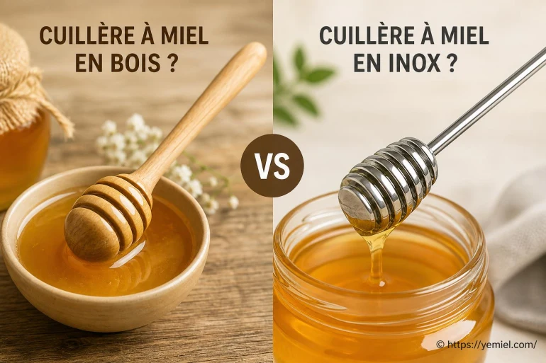 Pourquoi choisir une cuillère à miel en bois ou en inox