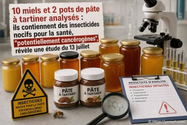 10 miels et 2 pâtes à tartiner contiennent des insecticides