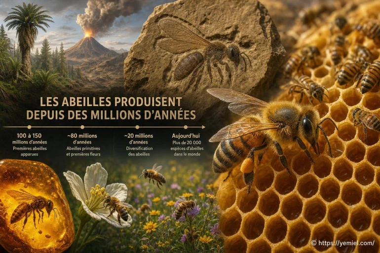 Les abeilles produisent-elles du miel depuis des millions d’années ?