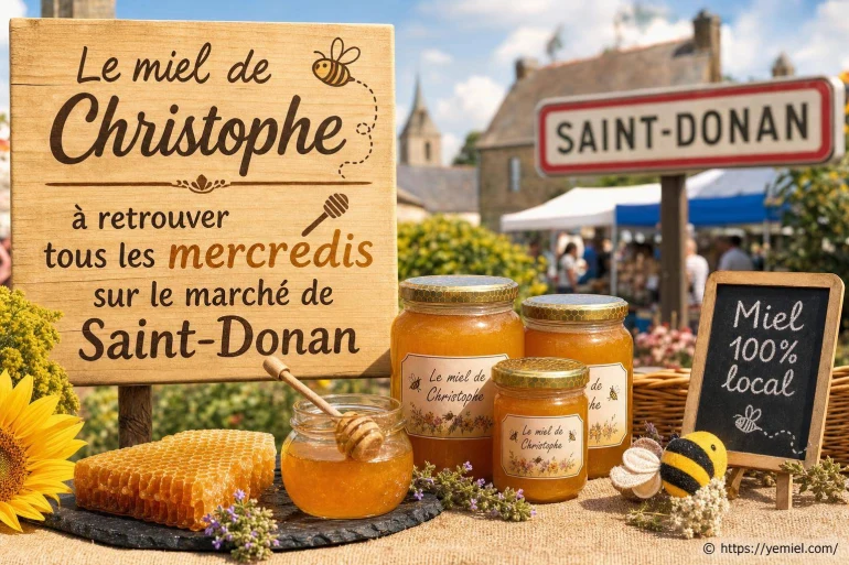 « Le miel de Christophe » à retrouver chaque mercredi au marché de Saint-Donan