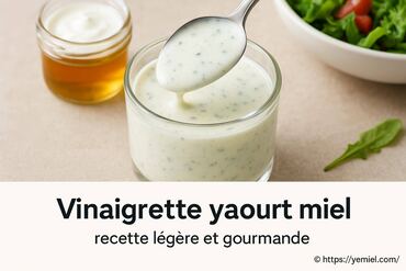 Vinaigrette yaourt miel : recette légère et gourmande à essayer