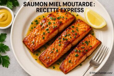 Saumon miel moutarde : recette express facile et rapide