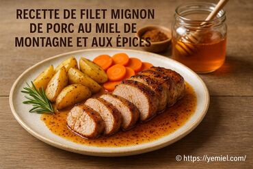 Recette de filet mignon de porc au miel de montagne et aux épices