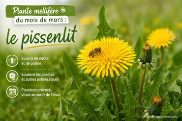 La plante mellifère du mois de mars : le pissenlit