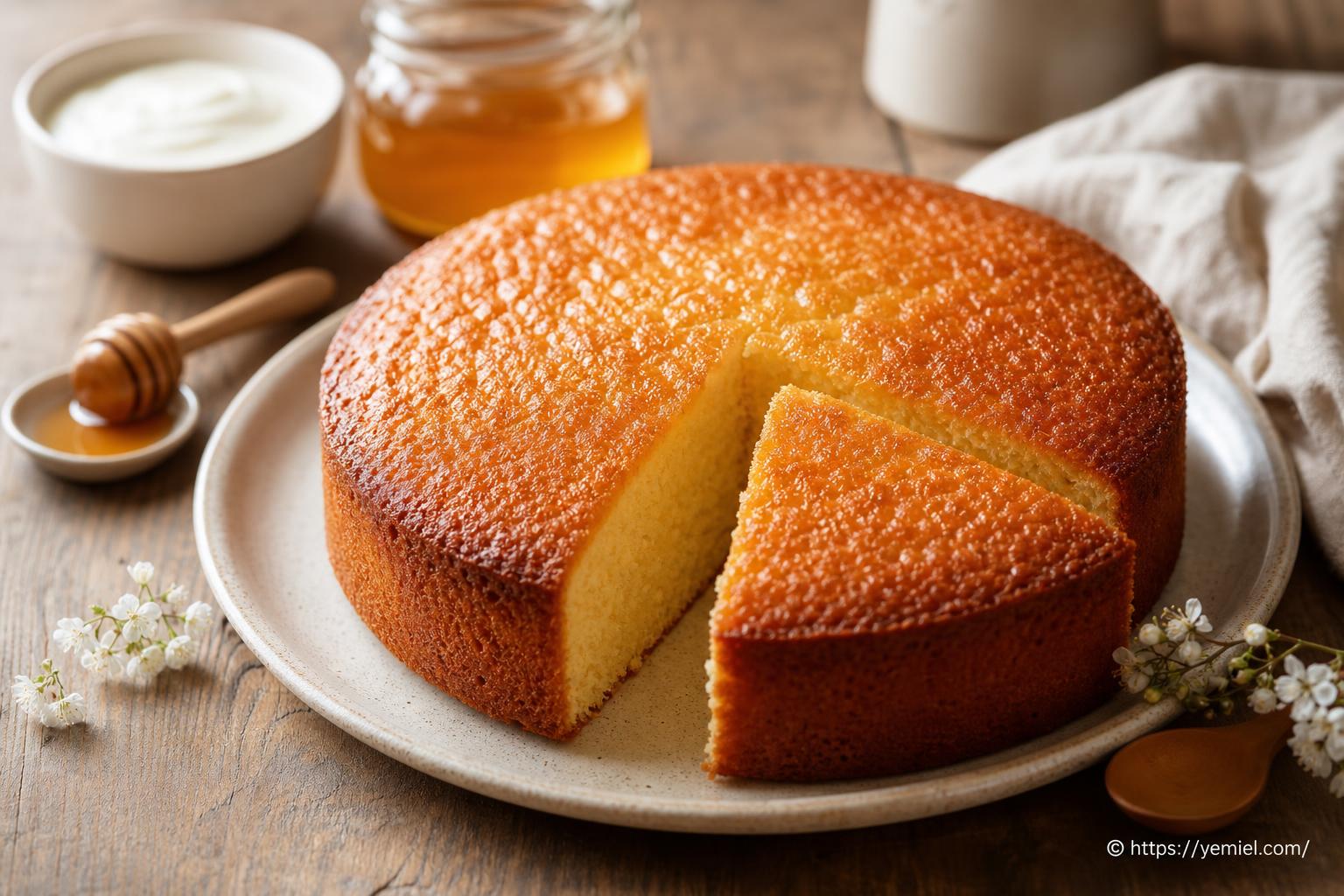 Gâteau yaourt miel : recette moelleuse et facile