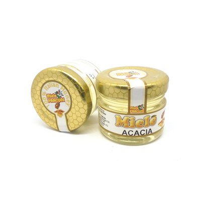 Mita - 20 pots de miel dacacia 100 % italien en pot de verre