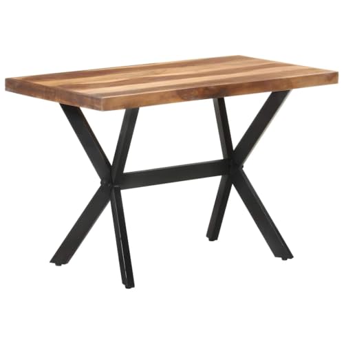 Table à manger en bois massif dacacia et dhévéa - 120 x 60 x