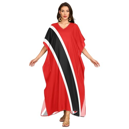 GuoChe Robe de plage respirante à col en V de taille moyenne