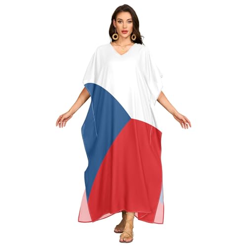 Robe de plage à manches courtes drapée lisse taille moyenne