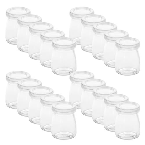 FUNOMOCYA 20 Pièces Lot de Bocaux Verre avec Couvercles Herm