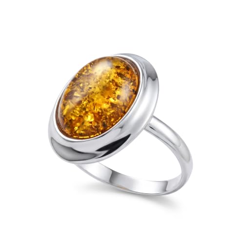 Holiday Gift Shops Bague Adulte Ovale en Argent Sterling et