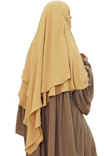 Safwa® Khimar Jazz 2 Voiles - Hijab Long Modeste et Élégant 