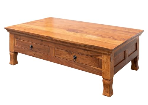 MASSIVMOEBEL24.DE Table Basse 120x75 Acacia laqué Miel Oxfor