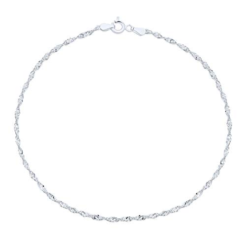 Bling Jewelry Chaîne De Singapour Bracelet De Cheville Torsa