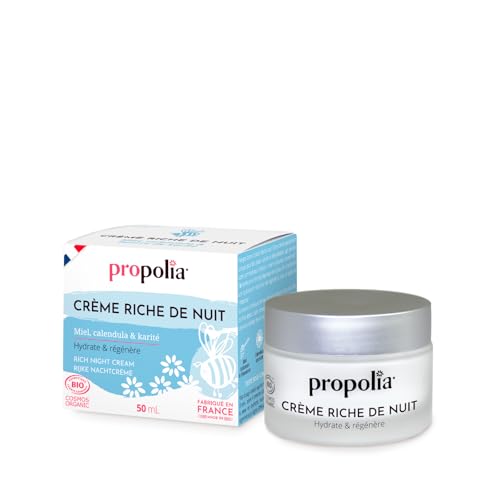 PROPOLIA - Crème riche de Nuit Bio - Peaux sèches - Miel & K