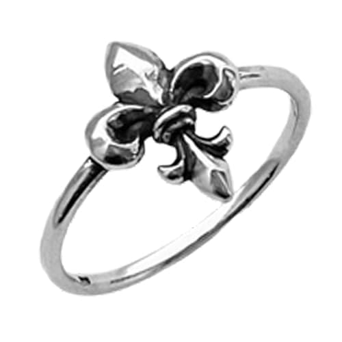 Bague de petits saints en argent sterling 925 pur, bague fle
