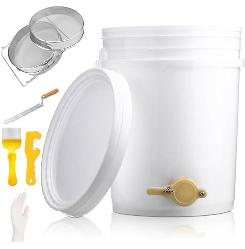 Hanured® Extracteur de Miel, Kit seau à miel 20L avec robine