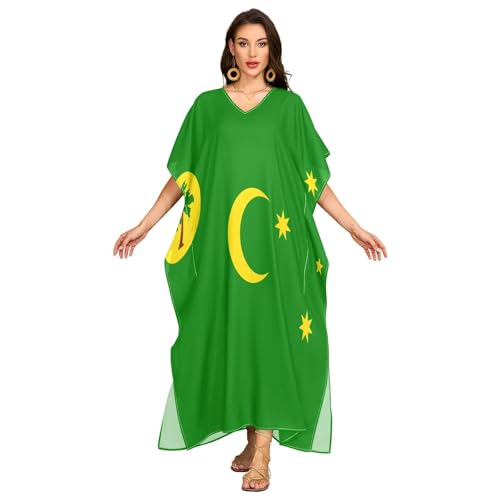 Robe de plage à manches courtes drapée lisse taille moyenne