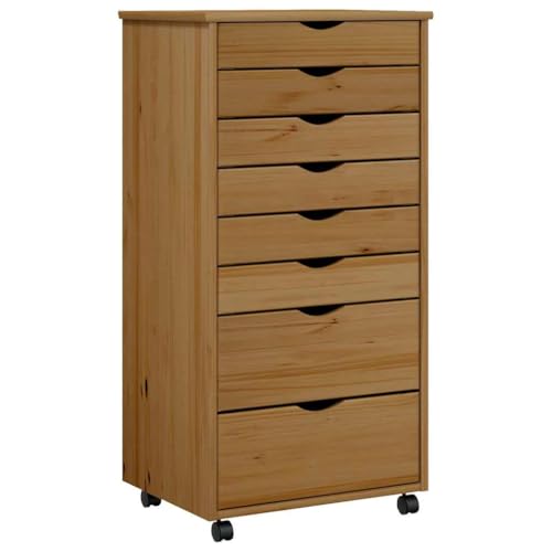 QJBSAVVA Armoire Roulante avec Tiroirs Moss, Caisson de Bure