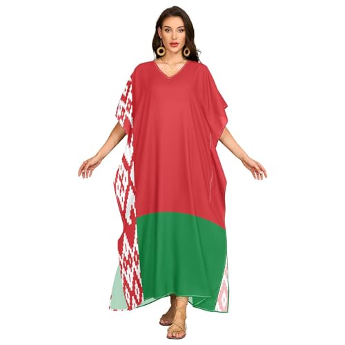 Robe de plage à manches courtes drapée lisse taille moyenne