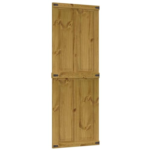 vidaXL Porte de grange Corona Brun Miel 80 x 210 cm Bois de